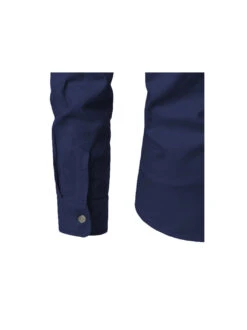 Fitted Long Sleeve Solid Button Up Men Shirt -ZHANG Clothing Shop P 20210622163132501 591