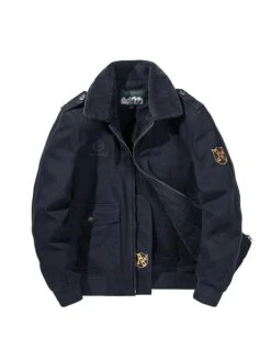 Winter Plush Turndown Collar Long Sleeve Coat