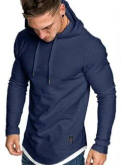 New Patchwork Long Sleeve Hoodie For Men