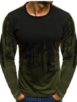 Casual Print Crew Neck Long Sleeve T-Shirt