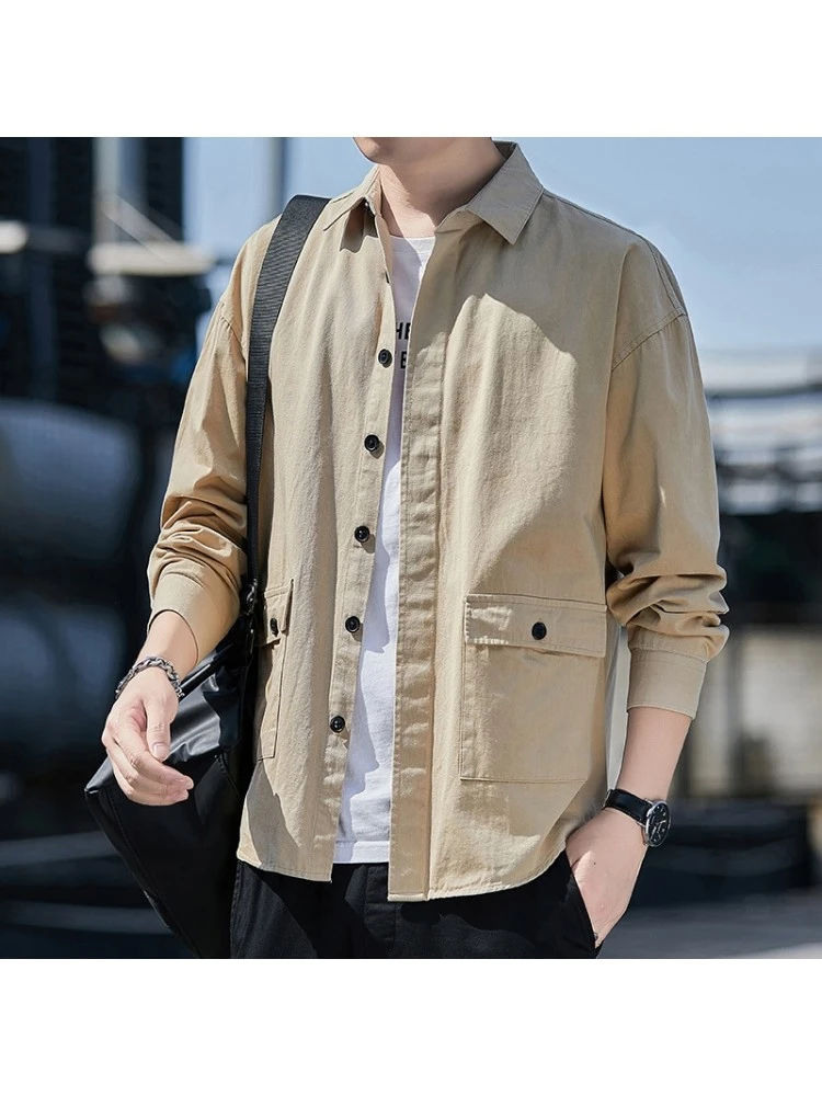 New Loose Polo Collar Long Sleeve Coat 1 New Loose Polo Collar Long Sleeve Coat