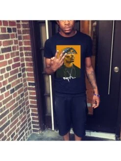 Summer Street Printing Short Sleeve Men T Shirt