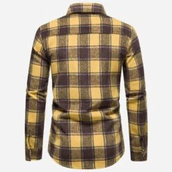 Autumn Men's Casual Plaid Long Sleeve Shirts -ZHANG Clothing Shop P 20220629140635749 283