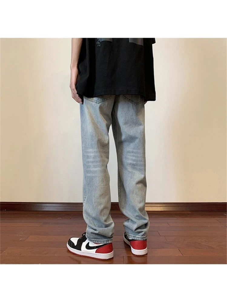 Fashion Casual Pure Color Straight Leg Men's Jeans 2 Fashion Casual Pure Color Straight Leg Men's Jeans - Image 2
