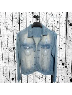 Skull Graphic Blue Denim Jacket Coats For Men -ZHANG Clothing Shop P 20220927140853390 478
