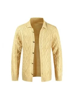 Spring Casual Solid Men Sweater Coats