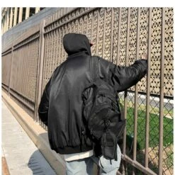 Zipper Hooded Pure Color Baseball Jacket -ZHANG Clothing Shop P 20221122165149398 567