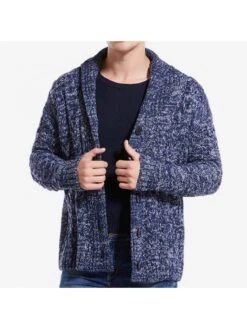 Knot Cabe Knit Lapel Neck Buckle Cardigan -ZHANG Clothing Shop P 20231124190738757 741