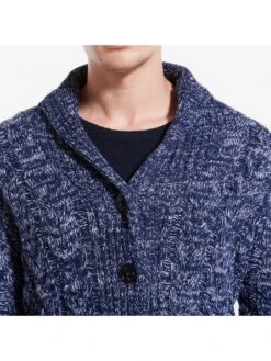 Knot Cabe Knit Lapel Neck Buckle Cardigan -ZHANG Clothing Shop P 20231124190746554 941