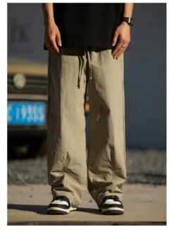 Drawstring Cargo Loose Long Pant