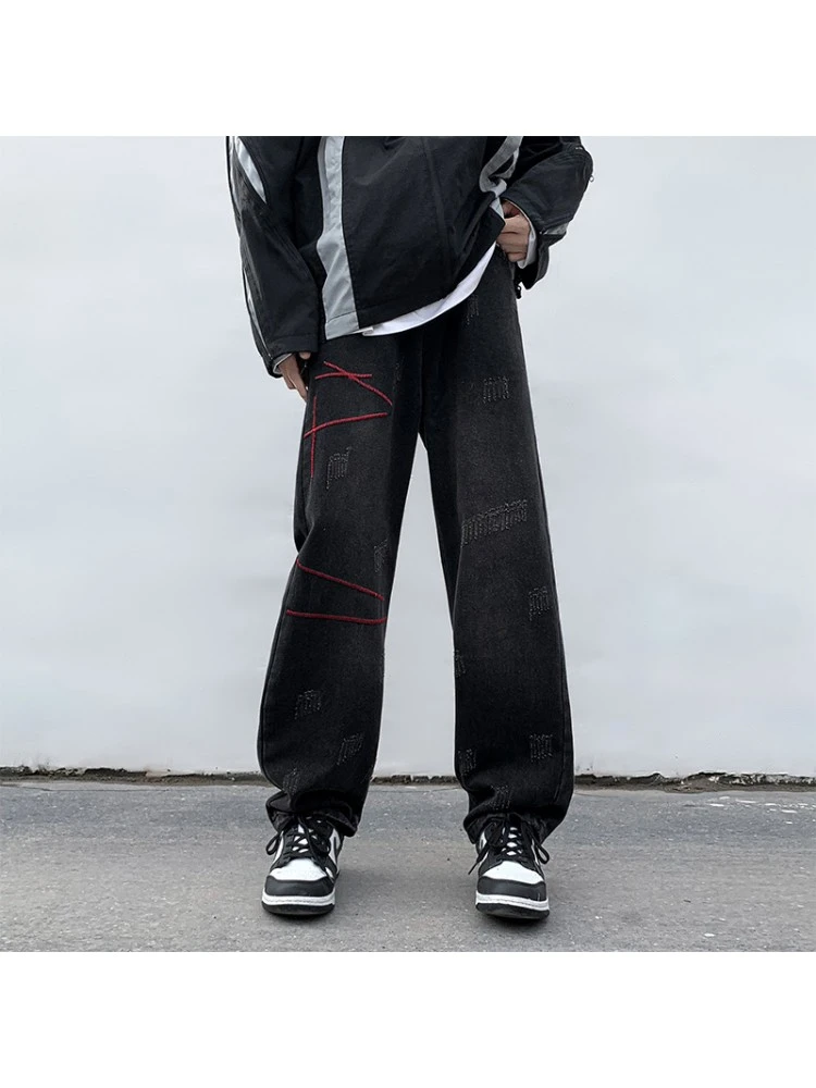 Colorblock Irregular Mid-rise Jeans 1 Colorblock Irregular Mid-rise Jeans