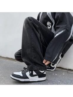 Colorblock Irregular Mid-rise Jeans 6 Colorblock Irregular Mid-rise Jeans -ZHANG Clothing Shop P 20240604185518697 716