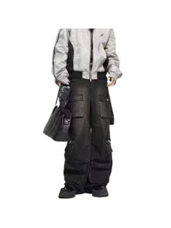 Solid Color Mid-rise Loose Jeans -ZHANG Clothing Shop P 20240605172816505 489