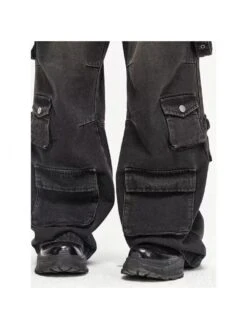 Solid Color Mid-rise Loose Jeans -ZHANG Clothing Shop P 20240605172819180 505