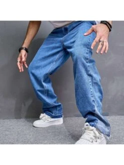 Washed Cotton Loose Jeans 12 Washed Cotton Loose Jeans -ZHANG Clothing Shop P 20240614134405789 985