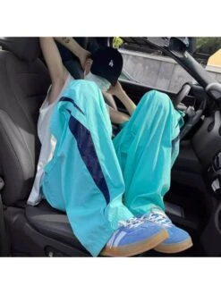 Striped Mid-rise Straight Long Pant -ZHANG Clothing Shop P 20240618134442142 857