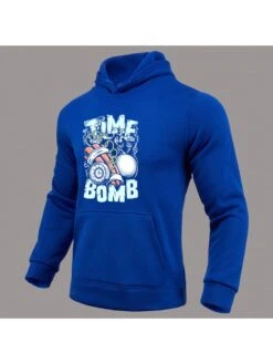 Leisure Letter Printing Hooded Long Sleeve Men's Sweater -ZHANG Clothing Shop P 20221024155206682 712